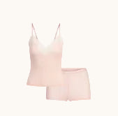 Tank Top de Nuit Invisible en Coton Pima rose poudré – Le Débardeur Sans Couture
